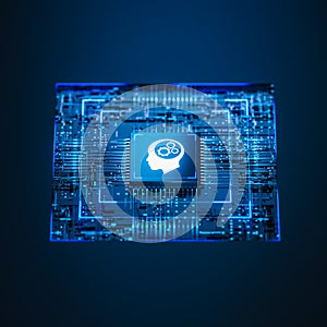 AI - Artificial Intelligence. Big Data and Deep Machine learning Concept. Business Internet Technology