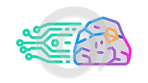AI Artificial Intelligence Brain Chip, vector design Generative AI