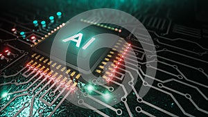 AI artificial intelligence, Central Computer Processors CPU concept