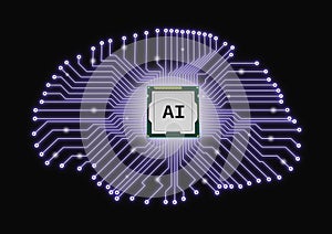 AI artificial intelligence CPU brain printed circuit board microprocessor