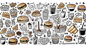 Ai Artificial Intelligence created food art background