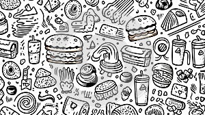 Ai Artificial Intelligence created food art background