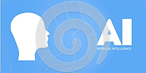 AI, Artificial Intelligence, Deep Learning and Future Technology Concept Design - Vector Illustration. AI - Artificial Intelligenc