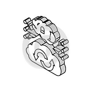 ai artificial intelligence finance technology isometric icon vector illustration