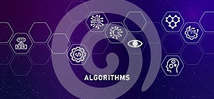 AI artificial intelligence gradient header modern technology neural-network computing programming database system photo
