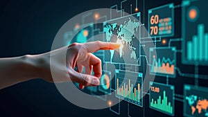 AI Artificial intelligence, Machine learning, Big data . Ai Generate image.