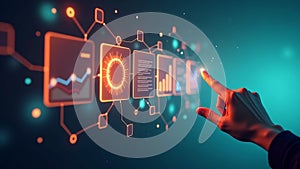 AI Artificial intelligence, Machine learning, Big data . Ai Generate image.