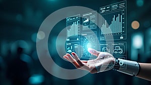 AI Artificial intelligence, Machine learning, Big data . Ai Generate image.