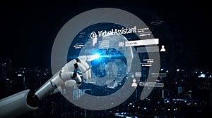 AI Brain Processing Data with Generative Artificial Intelligence Concept Vouch