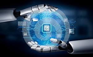 AI Brain Processing Data with Generative Artificial Intelligence Concept Vouch