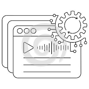 AI Audio processing icon