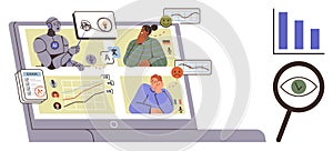 AI-Powered Online Learning Interface with Virtual Student Interaction and Performance Analytics