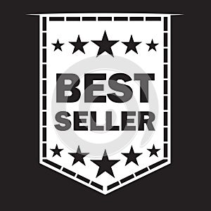 Best Seller Label - Best Seller VECTOR B&W