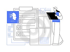 AI-Backed Inventory Management abstract concept vector illustration.