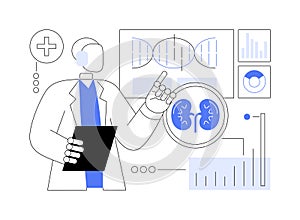 AI-Backed Proactive Health Management abstract concept vector illustration.