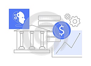 AI-Backed Wealth Management and Advisory abstract concept vector illustration.