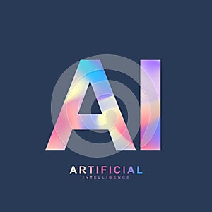 AI Banner Concept In The Digital Style. Generative Ideas Design Element For Internet Technology. Futuristic Technology