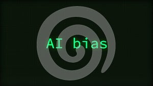 AI bias, Typing Text, Retro Computer Screen