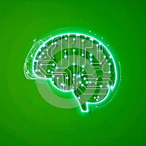 AI Brain Circuit Digital Intelligence Concept