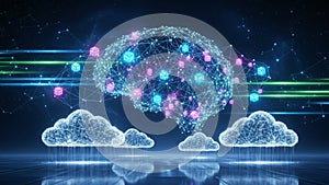 AI Brain Cloud Computing Network Data Intelligence Machine Learning Digital Transformation