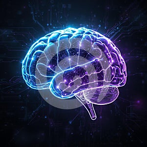 AI Brain Data Processing Technology Concept