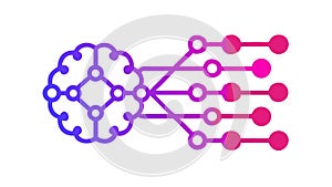 AI Brain Network, Cognitive Computing, Artificial Intelligence Connectivity, vector design Generative AI