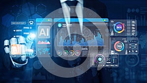 AI Brain Processing Data with Generative Artificial Intelligence Concept Muxer