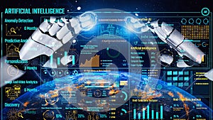 AI Brain Processing Data with Generative Artificial Intelligence Concept Thunk