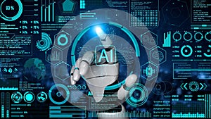 AI Brain Processing Data with Generative Artificial Intelligence Concept Thunk