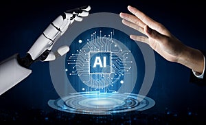 AI Brain Processing Data with Generative Artificial Intelligence Concept Vouch