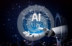 AI Brain Processing Data with Generative Artificial Intelligence Concept Vouch