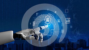 AI Brain Processing Data with Generative Artificial Intelligence Concept Vouch