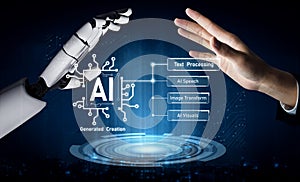 AI Brain Processing Data with Generative Artificial Intelligence Concept Vouch