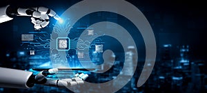 AI Brain Processing Data with Generative Artificial Intelligence Concept Vouch