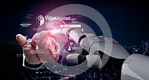 AI Brain Processing Data with Generative Artificial Intelligence Concept Vouch