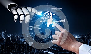 AI Brain Processing Data with Generative Artificial Intelligence Concept Vouch