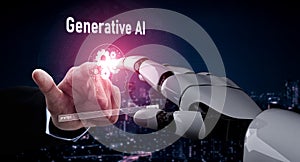 AI Brain Processing Data with Generative Artificial Intelligence Concept Vouch