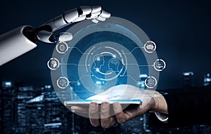 AI Brain Processing Data with Generative Artificial Intelligence Concept Vouch