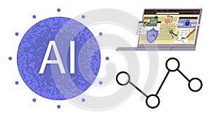 Artificial Intelligence and Cybersecurity in Data Network Representation