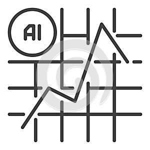 AI Chart vector AI icon or symbol in outline style