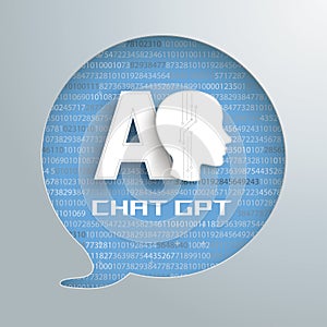 AI Chat GPT Speech Bubble Hole Algorithm photo