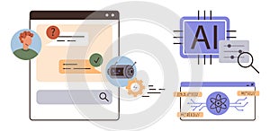 Interaction with AI chatbot and data processing technology for efficient digital communication