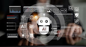 AI chatbot assistant and intelligent automation platform concept Parse