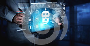 AI chatbot assistant and intelligent automation platform concept Parse