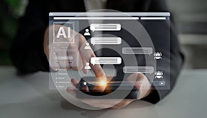 AI chatbot for customer service and user support on a digital platform. Fermion