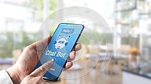 AI Chatbot smart digital customer service application concept