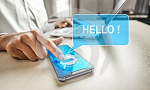 AI Chatbot smart digital customer service application concept