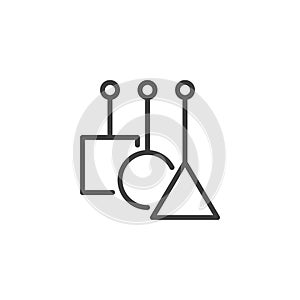 AI classification line icon