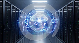 AI Cloud Computing in Data Center with Digital Network Connections