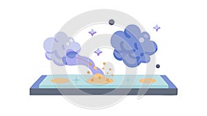 AI Cloud Computing: Neural Network Data Brain Processing Icon, vector design Generative AI